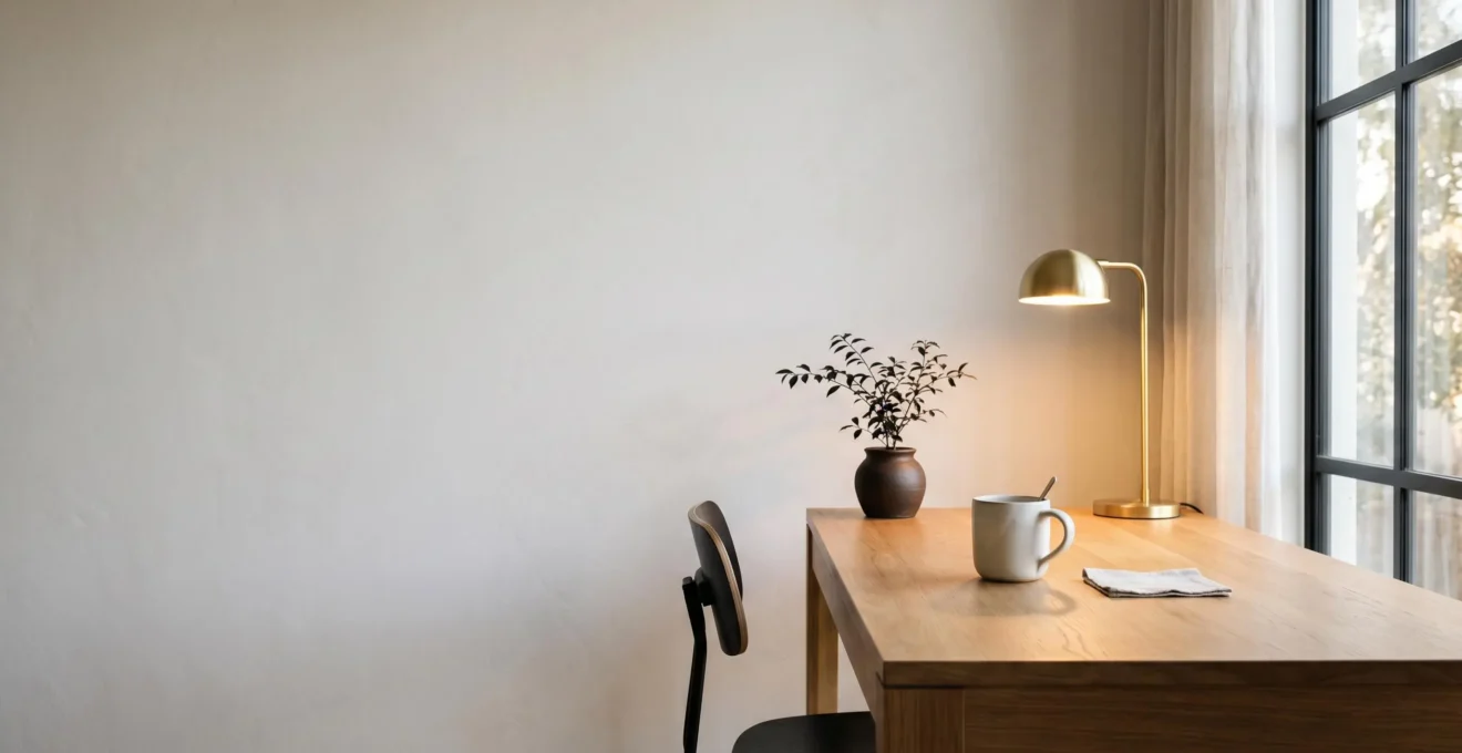 Environnement de travail moderne éclairé avec différentes températures de couleur pour illustrer le confort visuel optimal