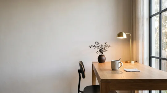 Environnement de travail moderne éclairé avec différentes températures de couleur pour illustrer le confort visuel optimal